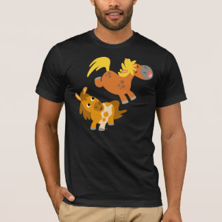 よくはしゃぐな漫画の子馬のTシャツ Tシャツ