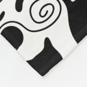 よくはしゃぐな猫およびヤーンのシルエット フリースブランケット (角)