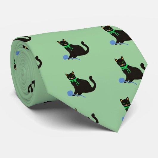 よくはしゃぐな猫 ネクタイ (ロール)