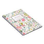 よくはしゃぐな花のパーソナライズなノート ノートブック (右側)