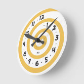 よくはしゃぐな螺線形 ラウンド壁時計 (傾斜)