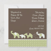 よくはしゃぐな象のベビーシャワー招待状 招待状 (裏面)