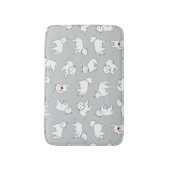 よくはしゃぐなWestiesの滑り止めが付いたバス・マット バスマット (正面縦)