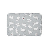よくはしゃぐなWestiesの滑り止めが付いたバス・マット バスマット (正面)
