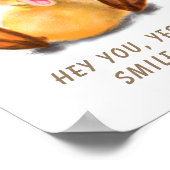 よくはしゃぐイエローダクリングウィンクポスタースマイル ポスター (角)