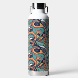よくはしゃぐイルカのパターン – 海インスパイアデザイン ウォーターボトル