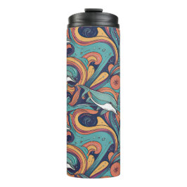 よくはしゃぐイルカのパターン – 海インスパイアデザイン タンブラー