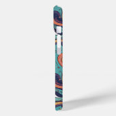 よくはしゃぐイルカのパターン – 海インスパイアデザイン Case-Mate iPhoneケース (裏面 / 左)