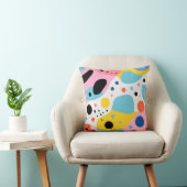 よくはしゃぐオーガニックカラフル図形| monogram クッション (椅子)