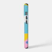よくはしゃぐオーガニックカラフル図形| monogram iPhoneケース (左側面)