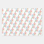 よくはしゃぐカラフルメリートリオ・パック ラッピングペーパーシート (正面)