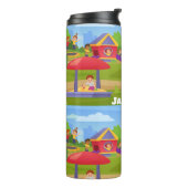 よくはしゃぐカラフルKids' Cartoon Playgroundおもしろい名 タンブラー (回転左)