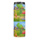 よくはしゃぐカラフルKids' Cartoon Playgroundおもしろい名 タンブラー (裏面)