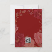 よくはしゃぐキツネ秋結婚の 出欠カード (裏面)