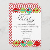 よくはしゃぐクリスマスオーナメント 招待状 (正面/裏面)