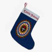 よくはしゃぐクリスマスカスタムストッキング スモールクリスマスストッキング (正面 (吊り時))