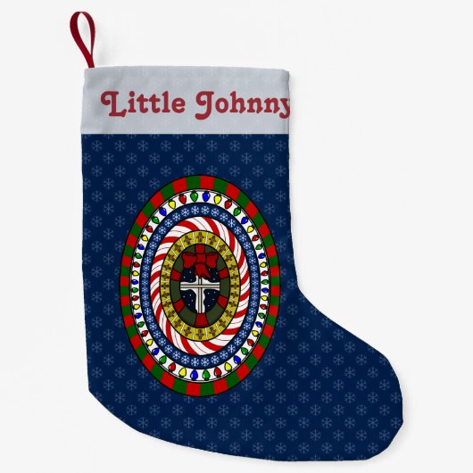 よくはしゃぐクリスマスカスタムストッキング スモールクリスマスストッキング (正面)
