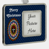 よくはしゃぐクリスマスフレームオーナメント シルバープレートフレームオーナメント (右)