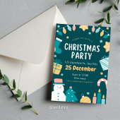 よくはしゃぐクリスマスホリデーパーティー招待状 招待状