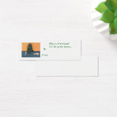 よくはしゃぐクリスマス猫、プレゼントラベル、プロファイルカード (デスク)