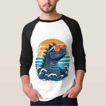 よくはしゃぐサングラッセのダークグレー爬虫類の怪物