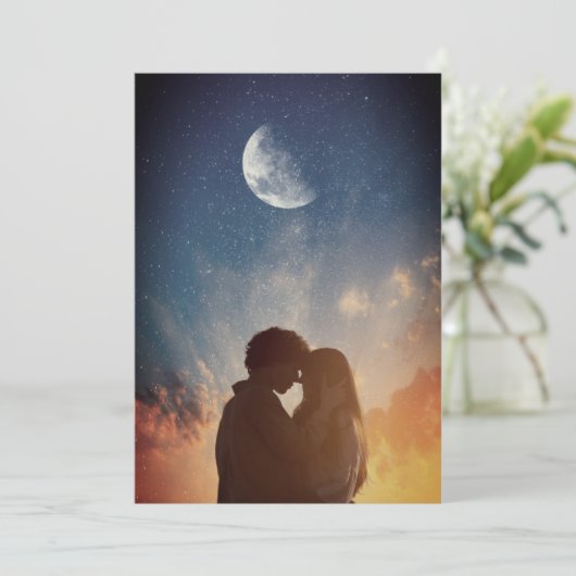 よくはしゃぐタイポグラフィ結婚の写真の日付の保存 招待状 (スタンド正面)