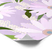 よくはしゃぐデイジー04薄紫花 ポスター (角)