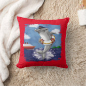 よくはしゃぐドルフィンキャプテン – おもしろい航海のアドベンチャー クッション (ブランケット)