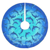 よくはしゃぐドルフパーソナライズされたィンズトロピカルツリースカート ブラッシュドポリエステルツリースカート (正面)