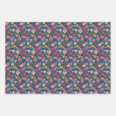 よくはしゃぐハートフローラ ラッピングペーパーシート (正面3)