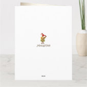 よくはしゃぐハーレキンフェスティバルパーソナライズされたクリスマス カード (裏面)