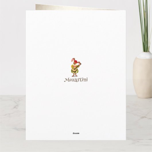 よくはしゃぐハーレキンフェスティバルパーソナライズされたクリスマス カード (裏面)