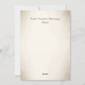 よくはしゃぐハーレキンフェスティバルパーソナライズされたクリスマス シーズンカード (裏面)