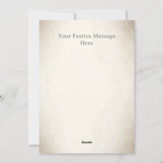 よくはしゃぐハーレキンフェスティバルパーソナライズされたクリスマス シーズンカード (裏面)