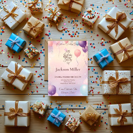 よくはしゃぐバルーン誕生日招待状キュートコアラ 招待状