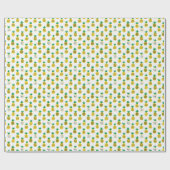 よくはしゃぐパイナップル:キッドフレンドリーヴィンテージ ラッピングペーパー (フラット)