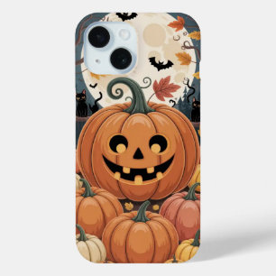 よくはしゃぐパンプキンハーベストムーンiPhone / iPadケース iPhone 15ケース