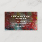 よくはしゃぐフォントレッドグランジモミ遊ーデートカード コーリングカード (裏面)