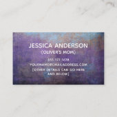 よくはしゃぐフォント、パープルブルーmommyデー遊タカード コーリングカード (裏面)