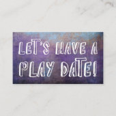 よくはしゃぐフォント、パープルブルーmommyデー遊タカード コーリングカード (正面)