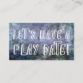 よくはしゃぐフォント、ヴィンテージグランジマ遊イ・データカード コーリングカード (正面)