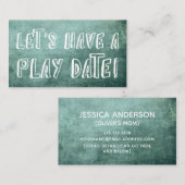 よくはしゃぐフォント、緑のモミグランジーのデ遊ザートカード コーリングカード (正面/裏面)