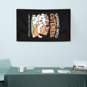 よくはしゃぐフラワークラウン付き犬 – おもしろい春テーマ 横断幕 (トレードショー)