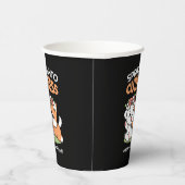 よくはしゃぐフラワークラウン付き犬 – おもしろい春テーマ 紙コップ (右)