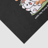 よくはしゃぐフラワークラウン付き犬 – おもしろい春テーマ 薄葉紙 (詳細)