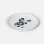 よくはしゃぐフランスの座 ペーパープレート (アングル)