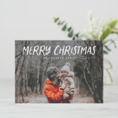 よくはしゃぐフルフォトクリスマスホリデーカード シーズンカード (スタンド正面)