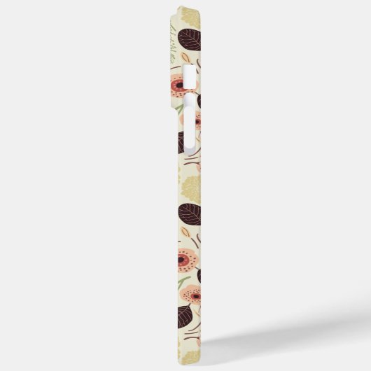 よくはしゃぐフローラミックスクリームピーチ花柄ケース Case-Mate iPhoneケース (裏面 / 左)