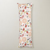 よくはしゃぐフローラミックスピーチグリーンお洒落 ボディピロー (裏面 (縦))