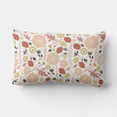 よくはしゃぐフローラミックスピーチグリーンお洒落 ランバークッション (裏面)